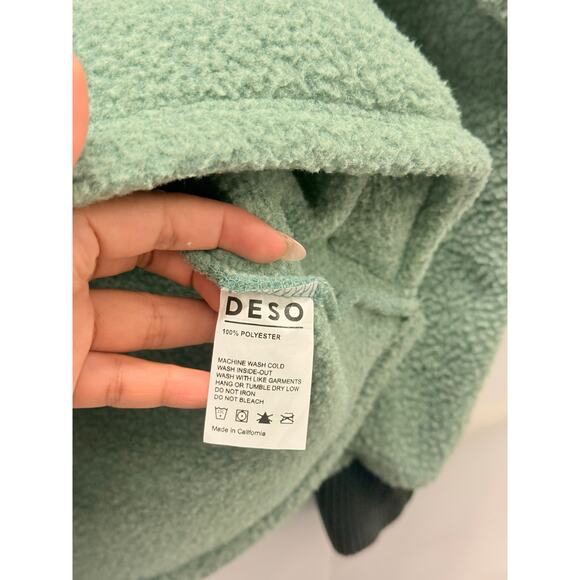 Deso Tioga Half-Zip Pull Over Fleecek Sweater S/M Fall‎ Winter Cozy Warm - Picture 7 of 7